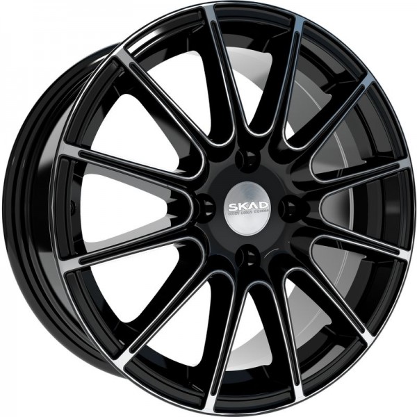 Skad Le Mans 7,5x17 5x120  D57,1 ET43 (Black Glossy Polished (AL))