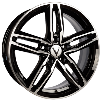 Vector B138 7x17 5x100 ET45 D67,1 (Black Polished)