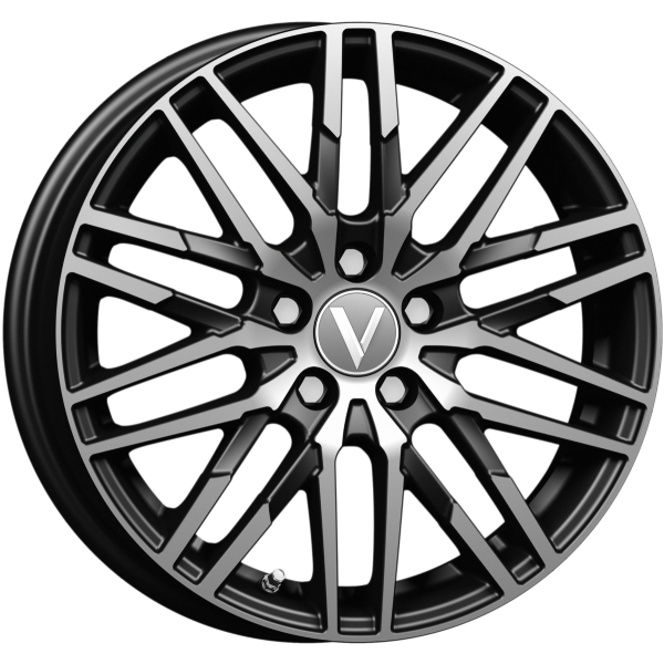 Vector B229 6x16 4x100 ET50 D60,1 (Black Polished)